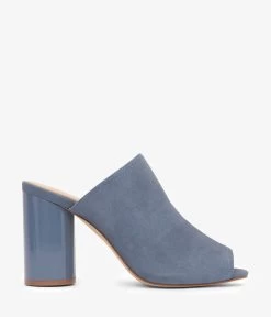 LEONE Vegan High Heel Mules -Fashion Clothing Store FW18 Shoes Leone Sky 1