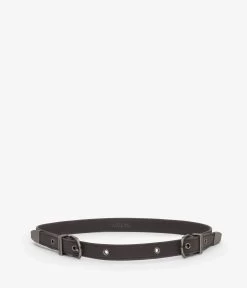 DOLLY Women's Vegan Skinny Belt -Fashion Clothing Store FW18 Vintage Dolly Charcoal 1
