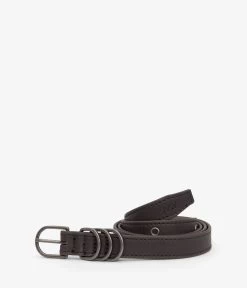 JULEP Women's Vegan Skinny Belt -Fashion Clothing Store FW18 Vintage Julep Charcoal 1