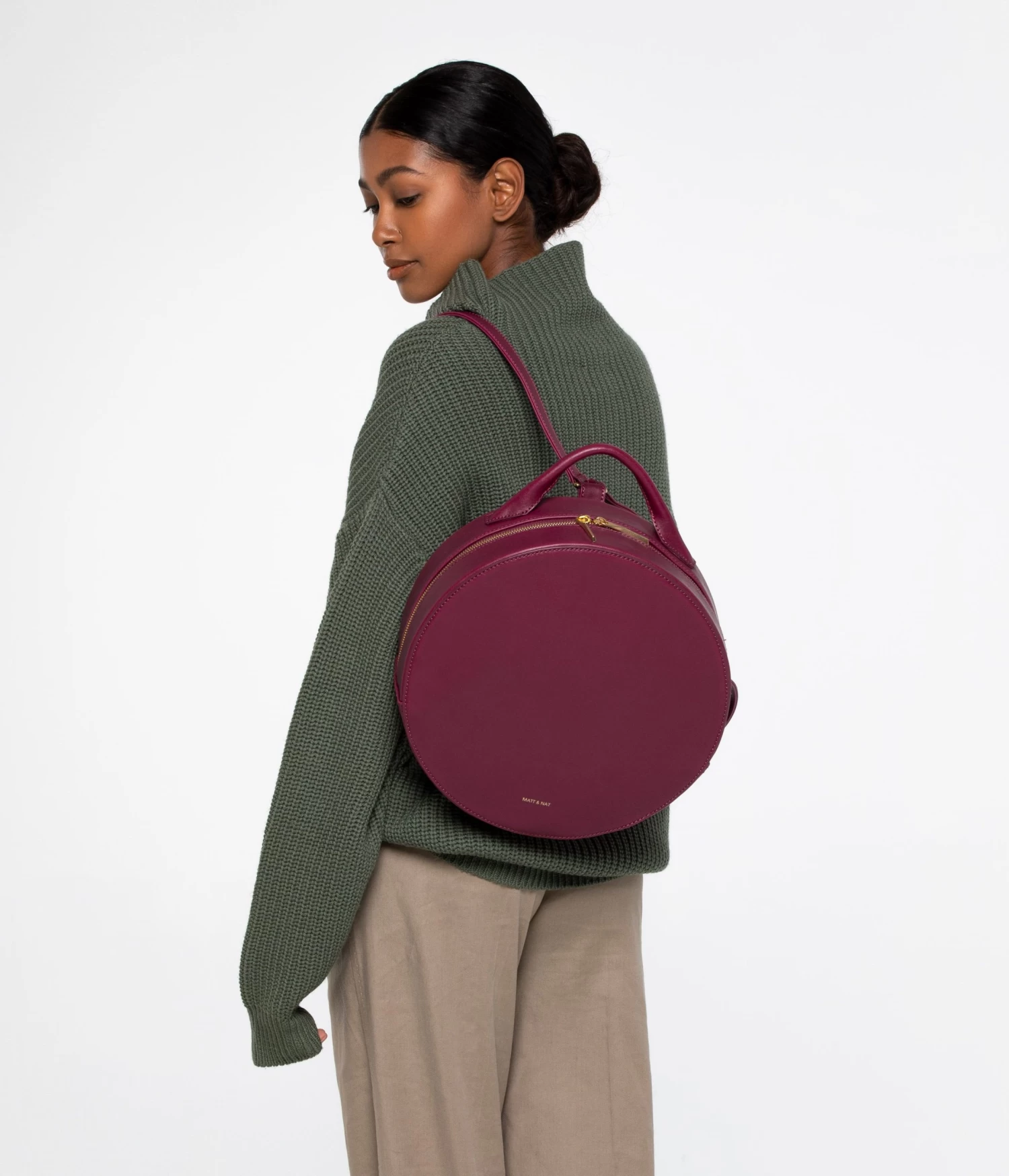 KIARA Vegan Round Backpack - Vintage 4 KIARA Vegan Round Backpack - Vintage - Image 2