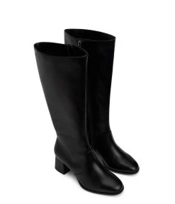 LIVIA Women's Vegan Mid Heel Boots -Fashion Clothing Store FW20 Shoes Livia Black 2