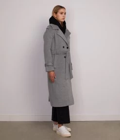 VIVI Women's Long Coat 9 VIVI Women's Long Coat -Fashion Clothing Store FW21 Outerwear Vivi Grey 3 2