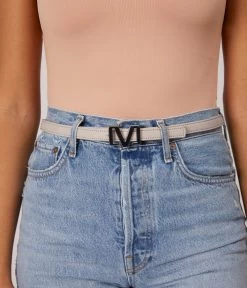 LORIA Women’s Vegan High Waist Belt - Purity -Fashion Clothing Store FW22 Belts Purity Loria opal 2