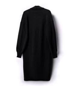 NESS Knee-Length Cardigan -Fashion Clothing Store FW22 Outerwear Ness black 5