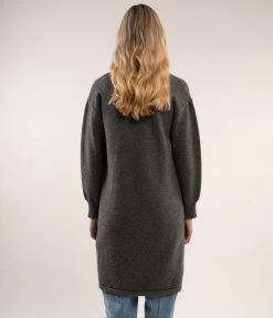 NESS Knee-Length Cardigan -Fashion Clothing Store FW22 Outerwear ness black 2 3