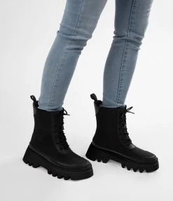 OVI Women's Vegan Lace-Up Boots -Fashion Clothing Store FW22 Shoes Ovi black 2 2