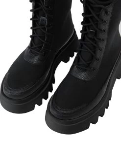 OVI Women's Vegan Lace-Up Boots -Fashion Clothing Store FW22 Shoes Ovi black 6