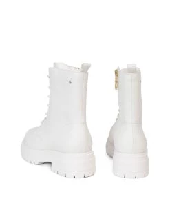 MAREE Women's Vegan Combat Boots -Fashion Clothing Store FW22 Shoes maree white 5
