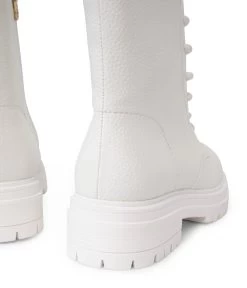 MAREE Women's Vegan Combat Boots -Fashion Clothing Store FW22 Shoes maree white 6