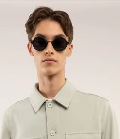 HALSEY Black Round Sunglasses -Fashion Clothing Store FW22 Sunglasses halsey black 2 1