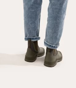 SIVA Women's Vegan Slip On Boots -Fashion Clothing Store FW22 shoes siva khaki 2 3