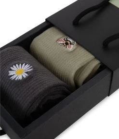 SOCK SET Organic Cotton Socks Box Set | Color Mix -Fashion Clothing Store FW22 sockset olive 4