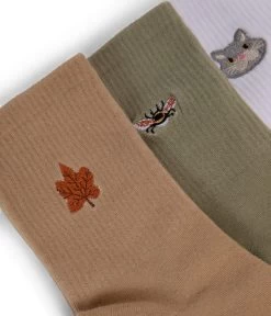 SOCK SET Organic Cotton Socks Box Set | Color Mix -Fashion Clothing Store FW22 sockset olive 6