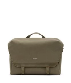 MARTEL Vegan Messenger Bag - Canvas -Fashion Clothing Store FW23 Canvas Martel Olive 1