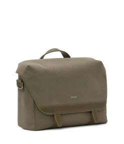 MARTEL Vegan Messenger Bag - Canvas -Fashion Clothing Store FW23 Canvas Martel Olive 3