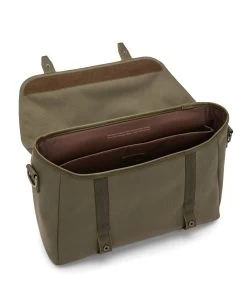 MARTEL Vegan Messenger Bag - Canvas -Fashion Clothing Store FW23 Canvas Martel Olive 4