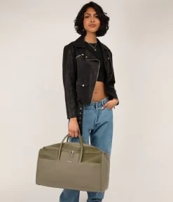 ZAM Vegan Weekender Bag - Canvas 35 ZAM Vegan Weekender Bag - Canvas -Fashion Clothing Store FW23 Canvas Zam OLIVE 2 2