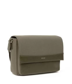ANTON Vegan Messenger Bag - Canvas -Fashion Clothing Store FW23 Canvas anton olive 3