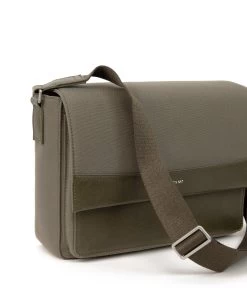 ANTON Vegan Messenger Bag - Canvas -Fashion Clothing Store FW23 Canvas anton olive 6