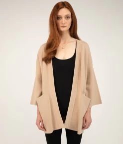 ELSA Women’s Open Front Cardigan -Fashion Clothing Store FW23 Outerwear Elsa chestnut 2 1