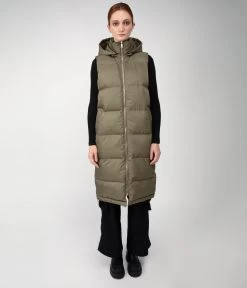 SANAH Women's Vegan Puffer Vest -Fashion Clothing Store FW23 Outerwear Sanah Olive 2 1
