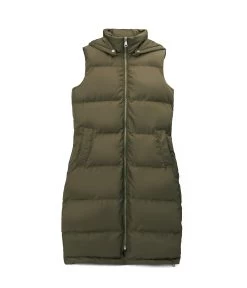 SANAH Women's Vegan Puffer Vest -Fashion Clothing Store FW23 Outerwear Sanah olive 1