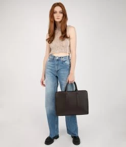 EVELIN Vegan Satchel - Sol 35 EVELIN Vegan Satchel - Sol -Fashion Clothing Store FW23 Sol Evelin espresso 2 1