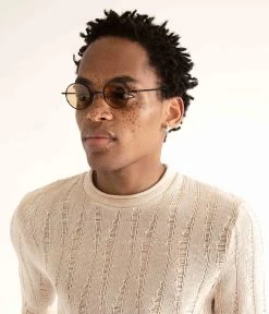 EDDON Small Round Sunglasses 22 EDDON Small Round Sunglasses -Fashion Clothing Store FW23 Sunglasses Eddon blackorange 2 4