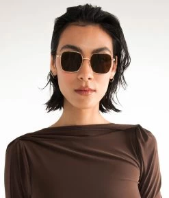 KAYASM Small Square Sunglasses -Fashion Clothing Store FW23 Sunglasses Kayasm rosegold 2 1