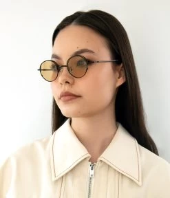 EDDON Small Round Sunglasses 21 EDDON Small Round Sunglasses -Fashion Clothing Store FW23 Sunglasses eddon blackorange 2 2