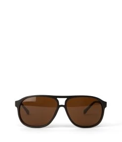 ELLIS-2 Recycled Brown Aviator Sunglasses -Fashion Clothing Store FW23 Sunglasses ellis2 blackbrown 1