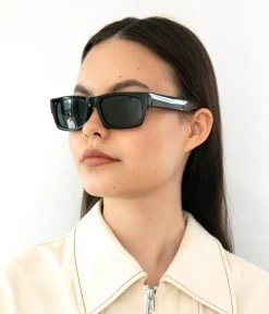 SHIBA Rectangle Sunglasses -Fashion Clothing Store FW23 Sunglasses shiba black 2 2
