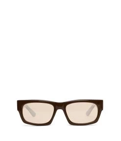 SHIBA Rectangle Sunglasses -Fashion Clothing Store FW23 Sunglasses shiba chocolate 1