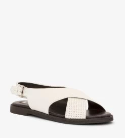 VILLERAY Vegan Criss Cross Sandals -Fashion Clothing Store SS18 Sleek Villeray White 3