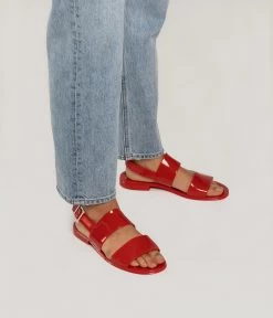 GLAM Women's Vegan Waterproof Sandals -Fashion Clothing Store SS21 Shoes Glam Red 3