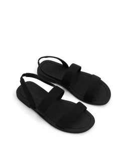 TILIE Women's Vegan Flat Sandals -Fashion Clothing Store SS21 Shoes Tilie Black 2