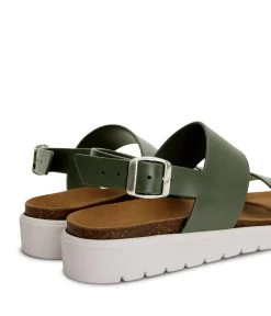 ASHAI Vegan Sandals -Fashion Clothing Store SS22 Shoes Ashai olive 6