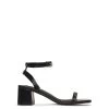 FIOR Women's Vegan Block Heel Sandals -Fashion Clothing Store SS22 Shoes Fior Black 1