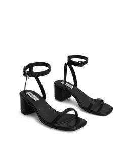FIOR Women's Vegan Block Heel Sandals -Fashion Clothing Store SS22 Shoes Fior black 3