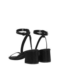 FIOR Women's Vegan Block Heel Sandals -Fashion Clothing Store SS22 Shoes Fior black 5