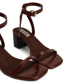 FIOR Women's Vegan Block Heel Sandals -Fashion Clothing Store SS22 Shoes Fior chocolate 6