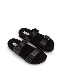 IBAKA Women's Vegan Buckle Sandals -Fashion Clothing Store SS22 Shoes Ibaka Black 3