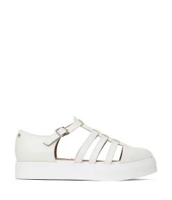 ORIANE Women's Vegan Sneaker Sandals -Fashion Clothing Store SS22 Shoes Oriane White 1