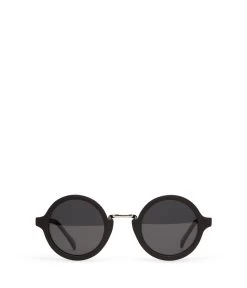 HALSEY Black Round Sunglasses