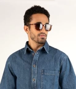 KIRA Square Sunglasses -Fashion Clothing Store SS23 Sunglasses Kira brownprint 2 2