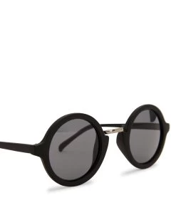 HALSEY Black Round Sunglasses -Fashion Clothing Store SS23 Sunglasses halsey black 6