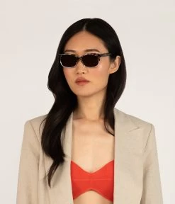 RUE Rectangle Sunglasses -Fashion Clothing Store SS23 Sunglasses rue blackclearframe 2 2