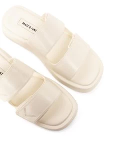 EMIE Women's Vegan Platform Sandals -Fashion Clothing Store SS23 shoes emie eggshell 6 2