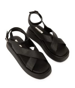 NOYA Women's Vegan Sandals With Straps -Fashion Clothing Store SS23 shoes noya black 3