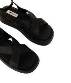NOYA Women's Vegan Sandals With Straps -Fashion Clothing Store SS23 shoes noya black 6 1